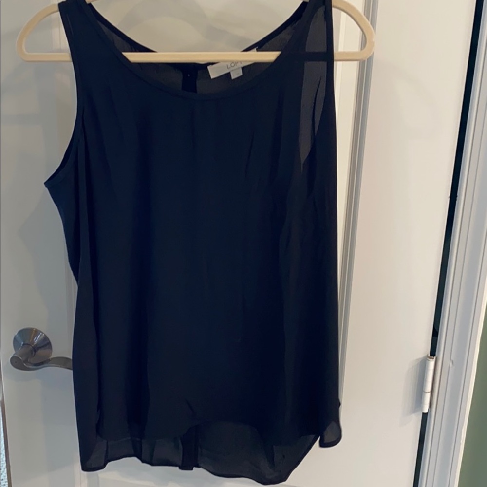 Loft tank top with back buttons